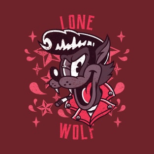 Cool Vintage "Lone Wolf" Rockabilly T-Shirt