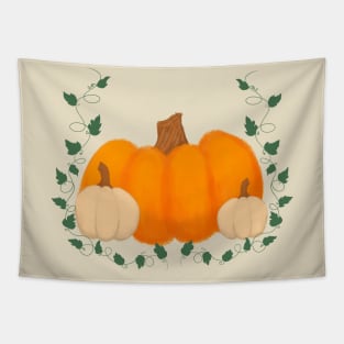 Pumpkin Patch Cute Fall Design Tapestry