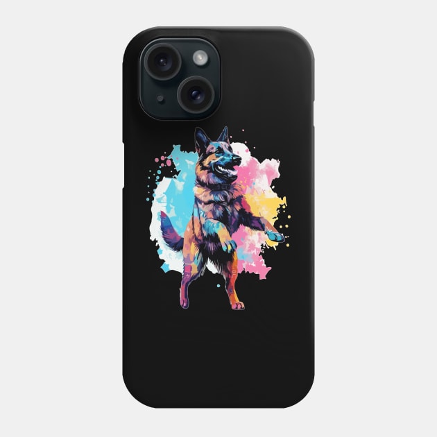 Dance Competition Funny Dancing German Shepherd Phone Case by QQdesigns