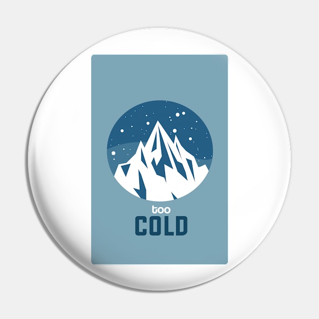 Snowing Cold White Mountain Pin by Freid