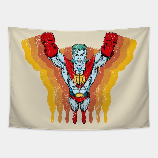 Vintage captain planet Tapestry by Utopia Art & Illustration