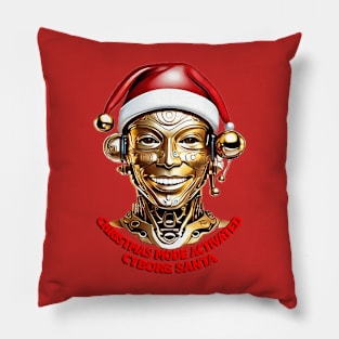 CYBORG SANTA - Christmas Mode Activated Pillow