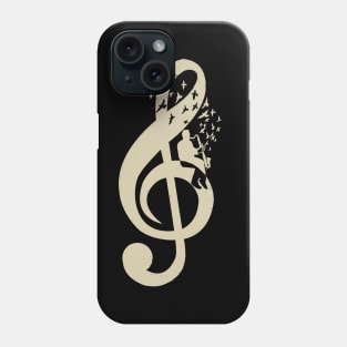 Treble Clef -  Music Bass clarinet - Vintage Phone Case