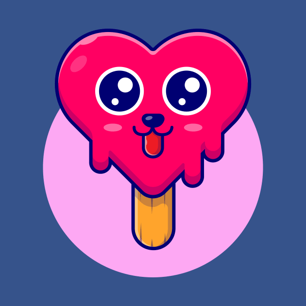 Cute Ice Cream And Cute Popsicle Cartoon Vector Icon Illustration by Catalyst Labs