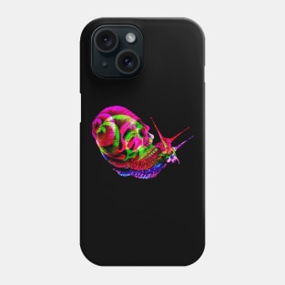 Neon Snail Skull Phone Case