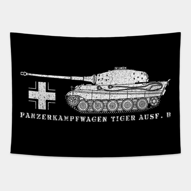 Tiger II German WW2 Tank Panzer Panzerkampfwagen Tiger Ausf. B Gift Tapestry by Battlefields