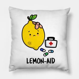 Lemon Aid Cute Lemon Pun Pillow