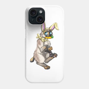 Bobtail BunnyCat: Tortie Point (Yellow) Phone Case