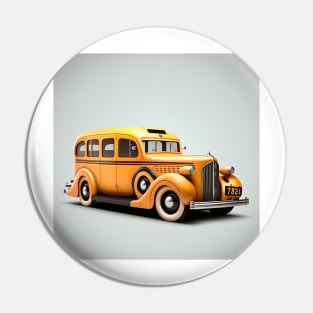 Art Deco Style Taxis Pin