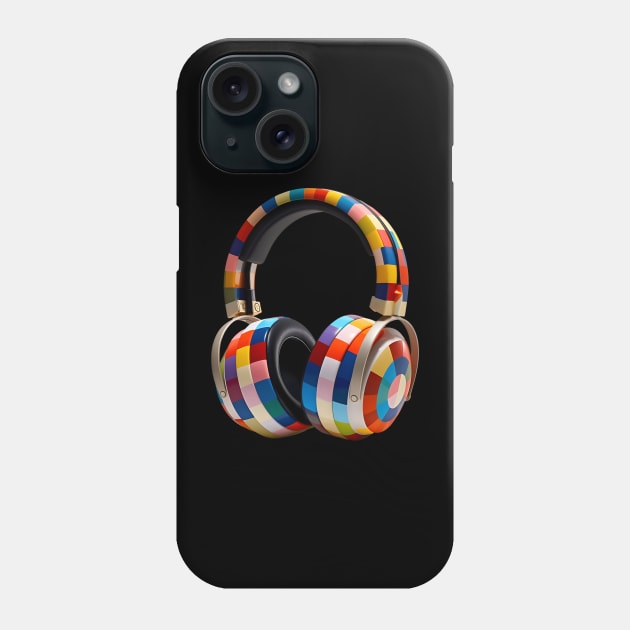 Headphones in a Multicoloured Music style Phone Case by Dazed Pig