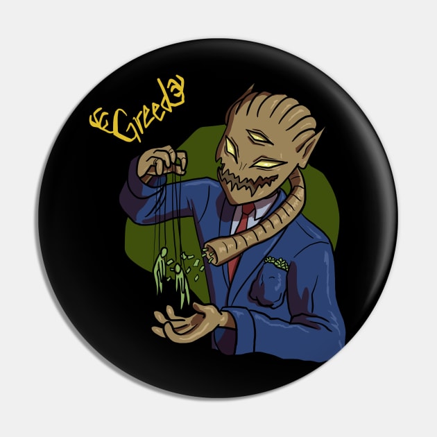 Greed Pin by Perezart99