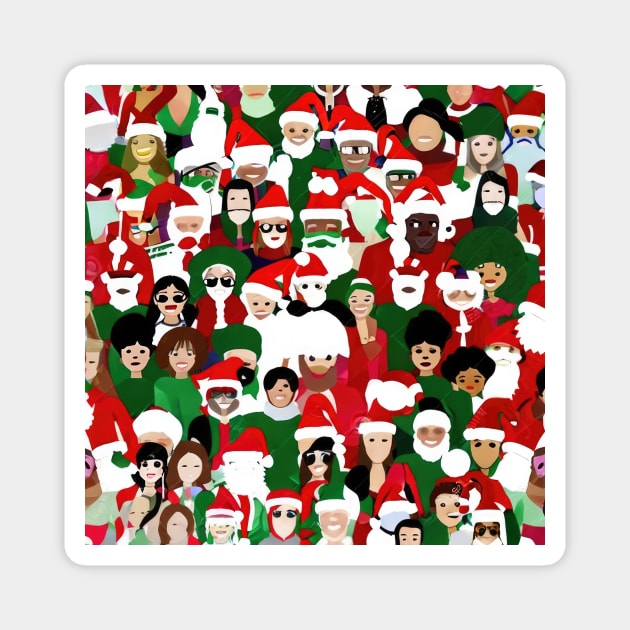 Ugly Christmas Art Magnet by notsniwart