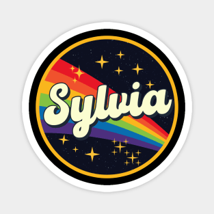 Sylvia // Rainbow In Space Vintage Style Magnet