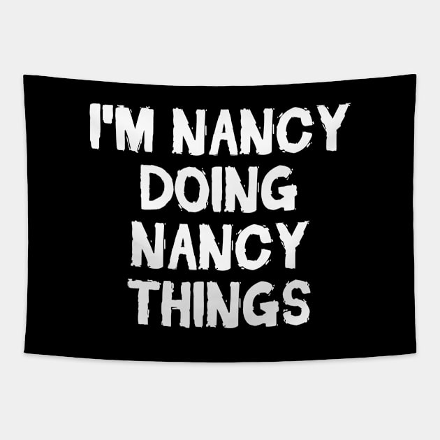 I'm Nancy doing Nancy things Tapestry by hoopoe