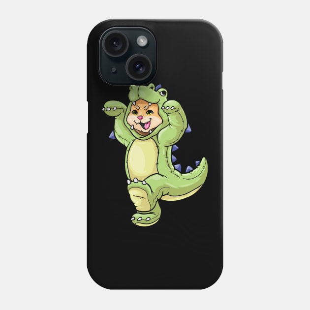 Funny cat as a dinosaur Phone Case by Markus Schnabel