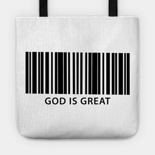 God is Great Bar Code Tote