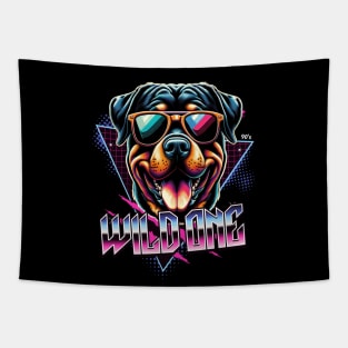 Wild One Rottweiler Dog Tapestry