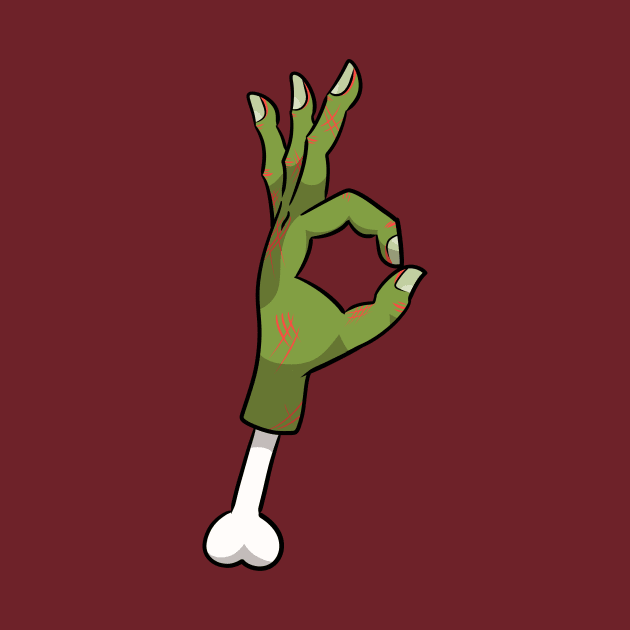 A-Okay Zombie hand by Jamtastic