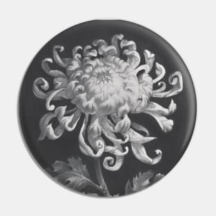 Chrysanthemum Delight - Stunning Monochromatic Flower Art Pin