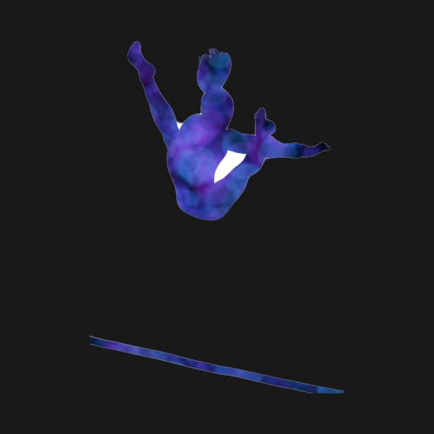 A gymnast doing a release move on bars by artsyreader