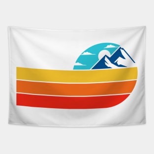 retro mountain Tapestry