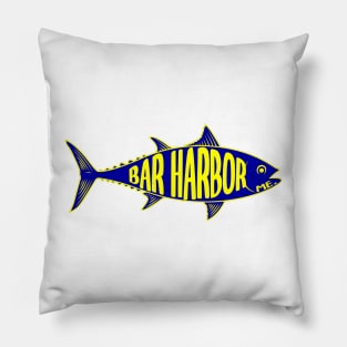 Bar Harbor Maine Fishing Tuna Fish Pillow