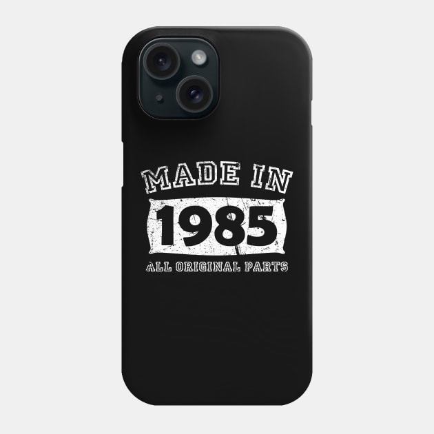 Made 1985 Original Parts Birthday Gifts distressed Phone Case by star trek fanart and more