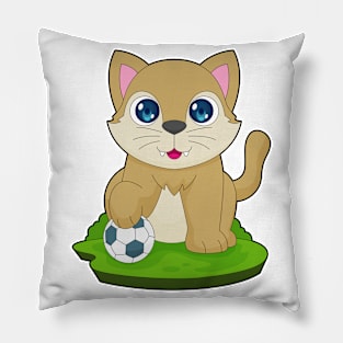 Cat Soccer player Soccer Pillow