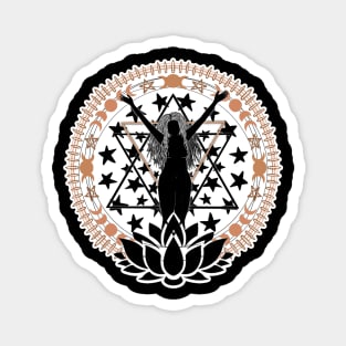 Goddess Wild Woman Mandala Magnet