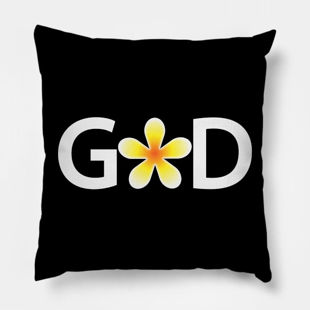 God artistic typography design Pillow by DinaShalash