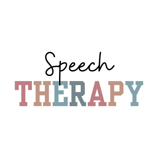 Colorful Speech Therapy Design With Black Letters by MadebyOTBB