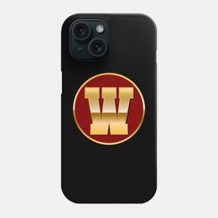 Gold letter W Phone Case