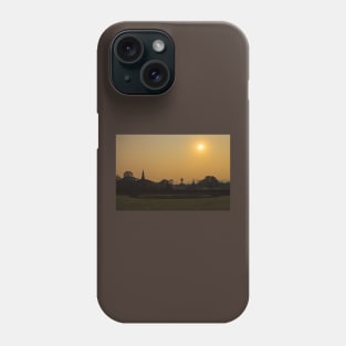 Wat Maha That temple against sunset Phone Case