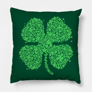 Four Leaf Clover Green Shirt St Patricks Day Shamrock Shirt II Pillow