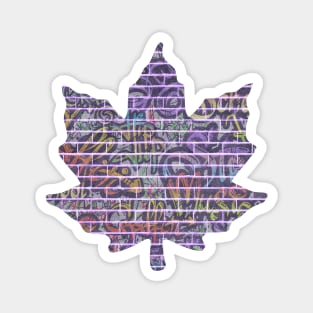 Graffiti Wall Leaf Magnet