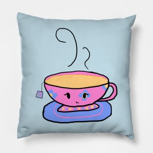 pink teacup Pillow