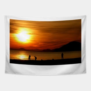 Benidorm Sunset Costa Blanca Spain Tapestry