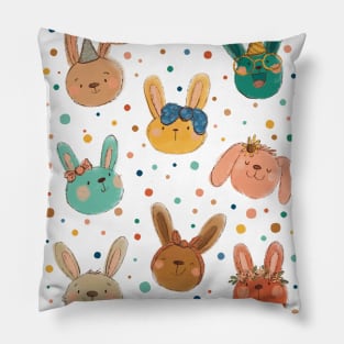 Bunnies party Pillow