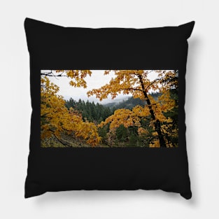 Misty Mountains Gold Pillow