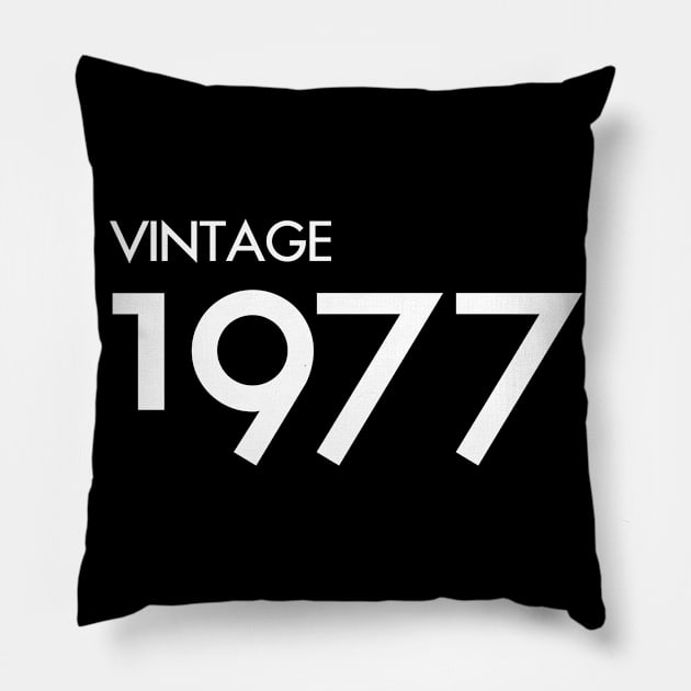 Vintage 1977 Gift 43rd Birthday Party Pillow by Damsin