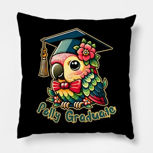 Graduation parrot Pillow