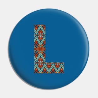 Letter L- boho design Pin