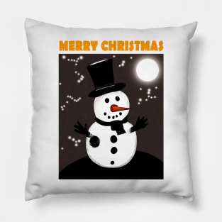 Snowman Merry Christmas 2022 Pillow