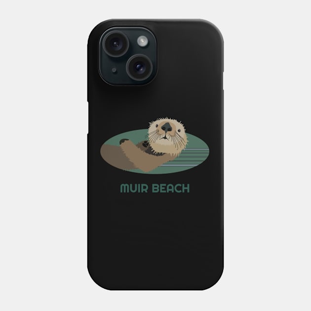 Cute Otter Muir Beach, California Coast Resident Fisherman Gift Phone Case by twizzler3b