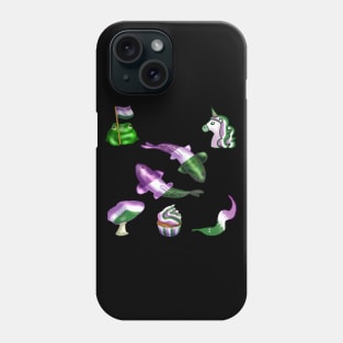 GenderQueer LGBTQ Sticker Pack Phone Case