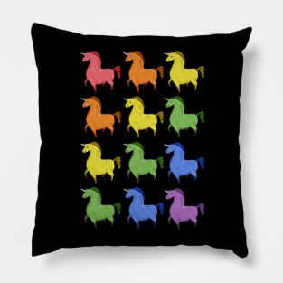 Rainbow of Unicorns Pillow