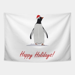 Christmas penguin Tapestry