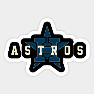 Houston Astros Vintage Classic name logo type & Astrodome Die-cut Round  STICKER