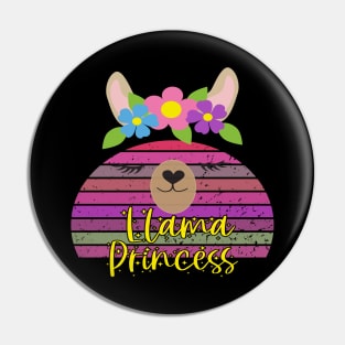 Cute Llama Face Design - Llama Princess Pin