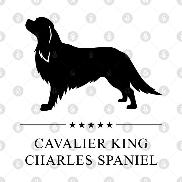 Cavalier King Charles Spaniel Black Silhouette by millersye